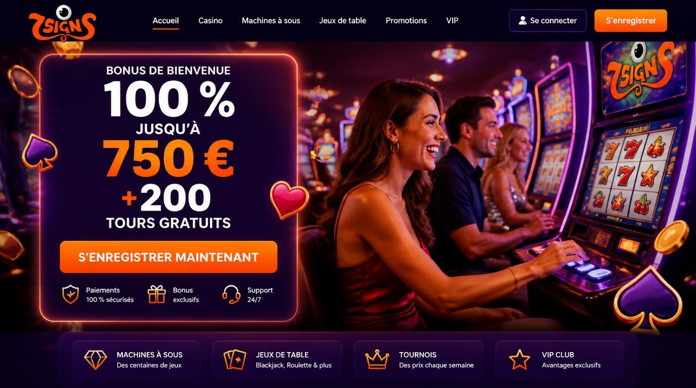 Annonce du bonus de bienvenue attractif