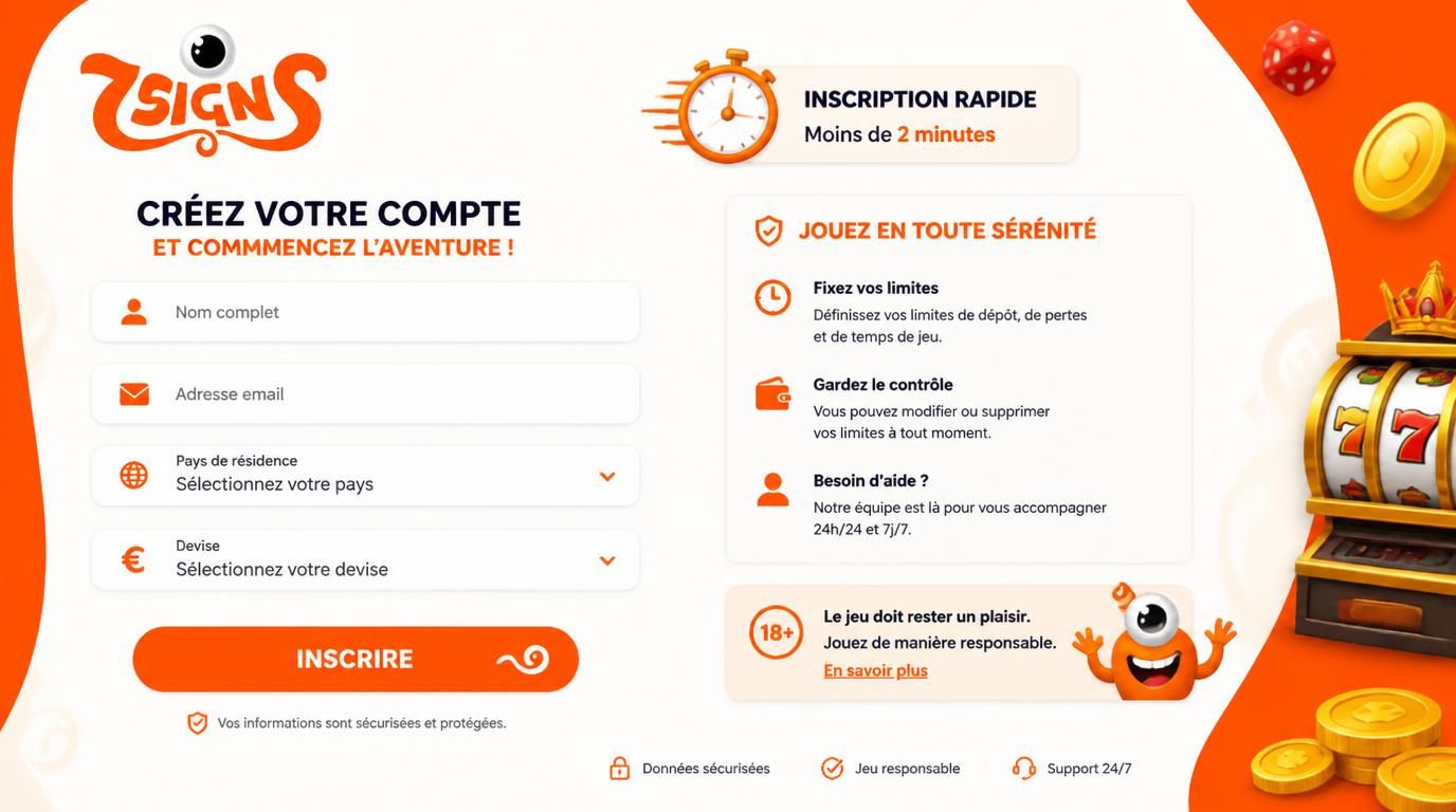 Formulaire d’inscription clair avec limites visibles 